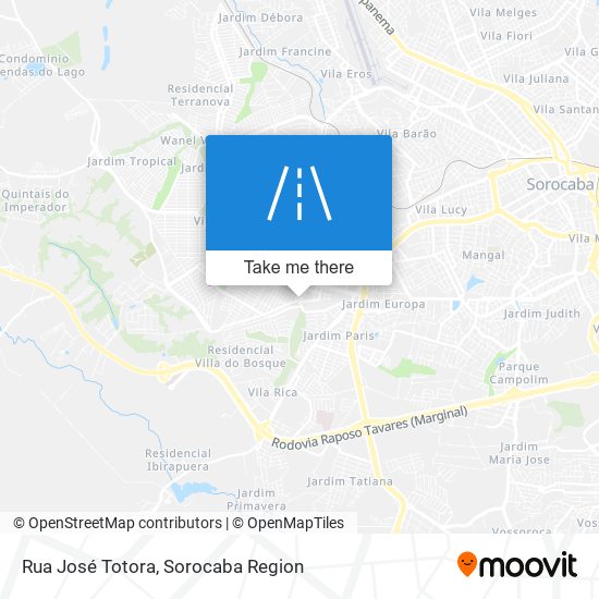 Rua José Totora map