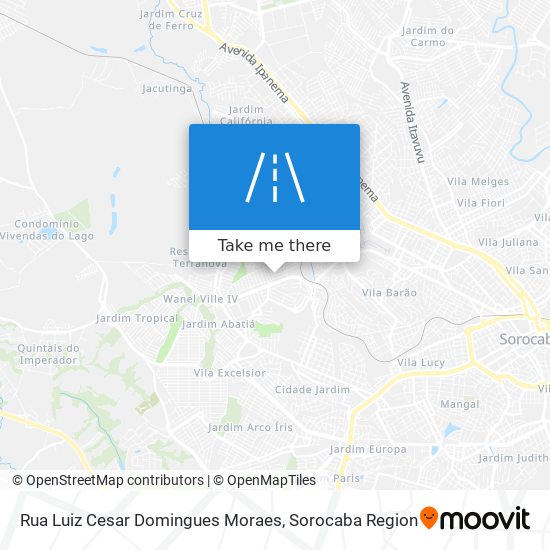 Rua Luiz Cesar Domingues Moraes map