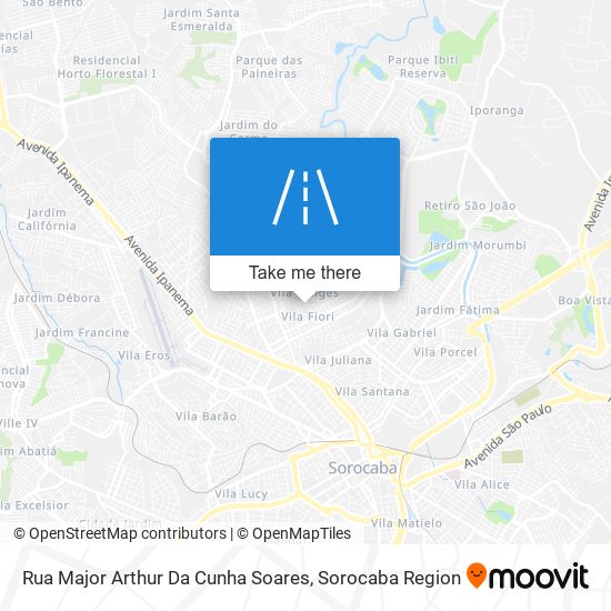 Rua Major Arthur Da Cunha Soares map