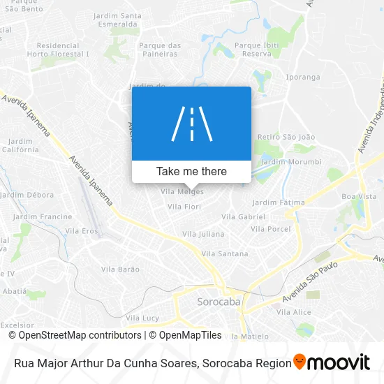Rua Major Arthur Da Cunha Soares map