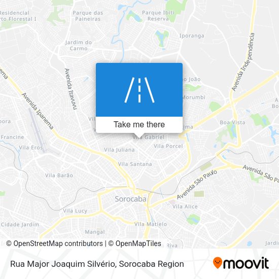 Rua Major Joaquim Silvério map