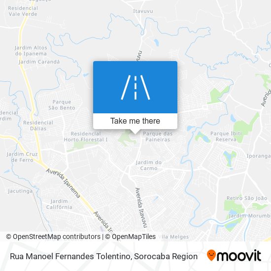 Mapa Rua Manoel Fernandes Tolentino
