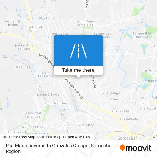 Rua Maria Raymunda Gonzales Crespo map