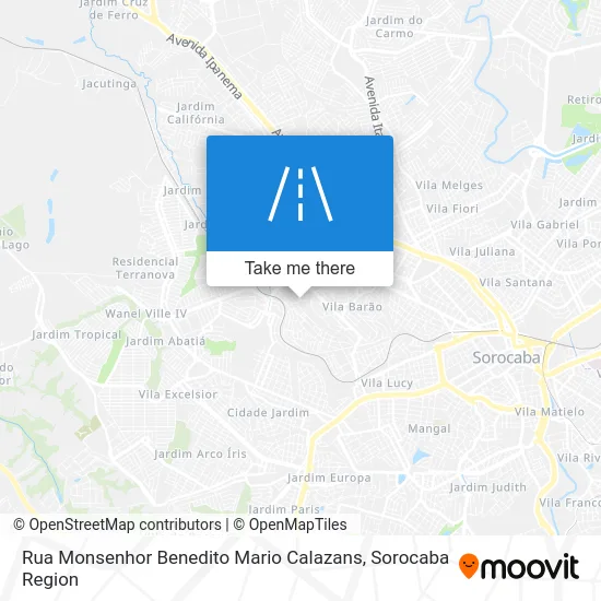 Rua Monsenhor Benedito Mario Calazans map