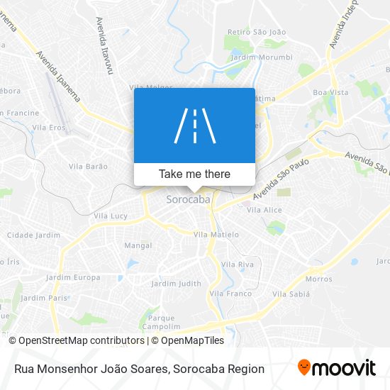 Mapa Rua Monsenhor João Soares