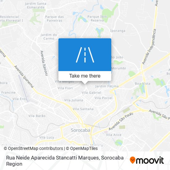 Mapa Rua Neide Aparecida Stancatti Marques