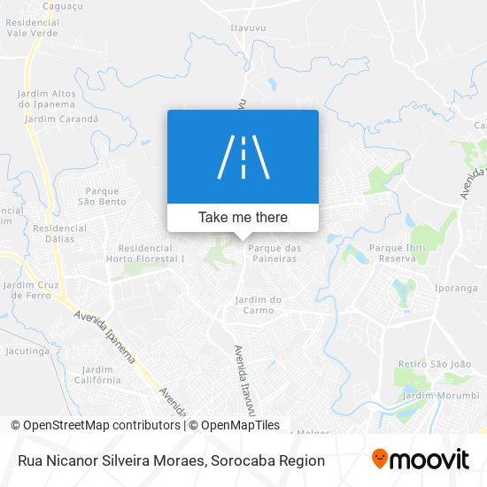 Mapa Rua Nicanor Silveira Moraes