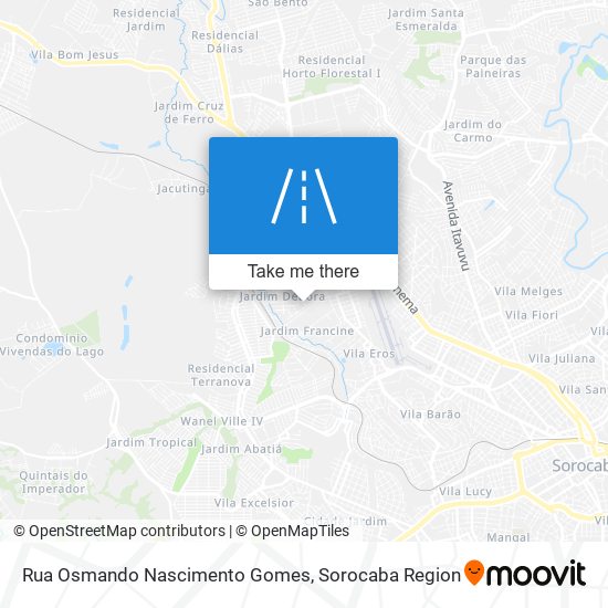 Rua Osmando Nascimento Gomes map