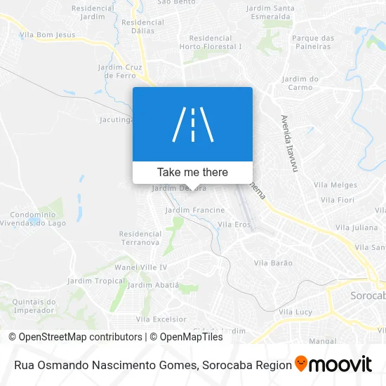 Rua Osmando Nascimento Gomes map