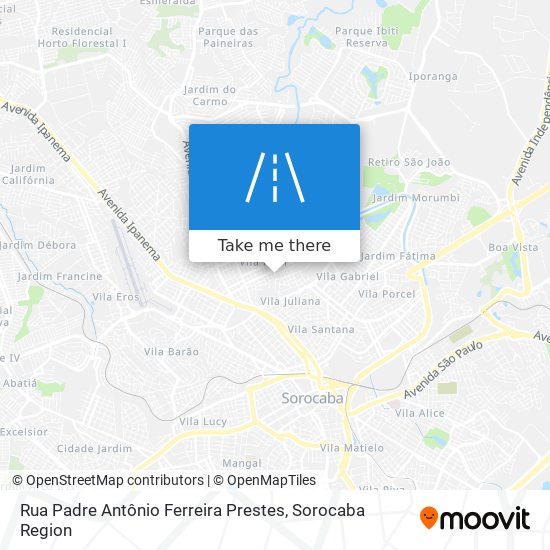 Rua Padre Antônio Ferreira Prestes map