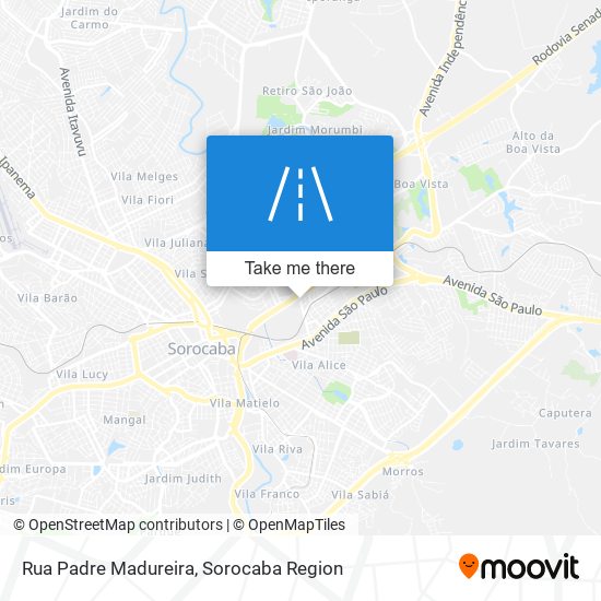 Mapa Rua Padre Madureira