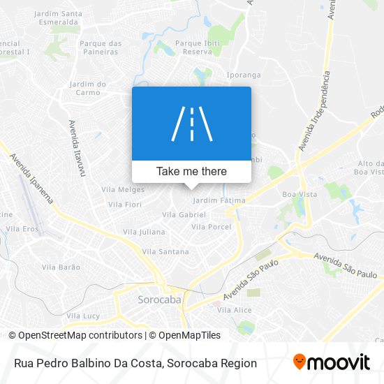 Mapa Rua Pedro Balbino Da Costa