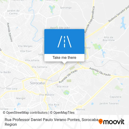 Rua Professor Daniel Paulo Verano Pontes map