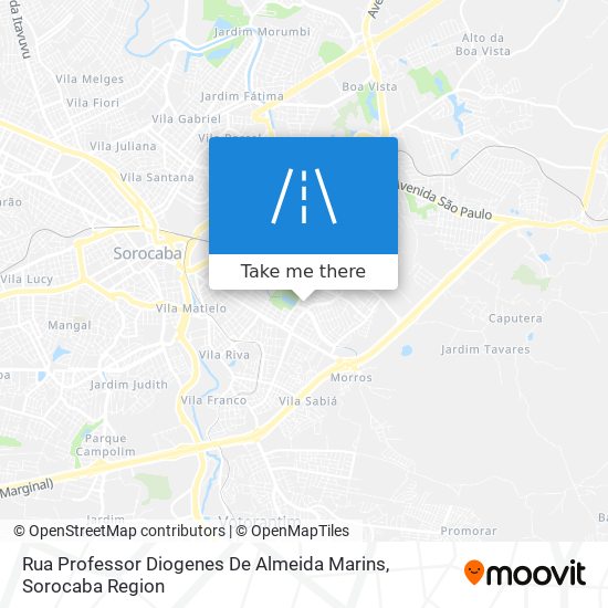 Rua Professor Diogenes De Almeida Marins map