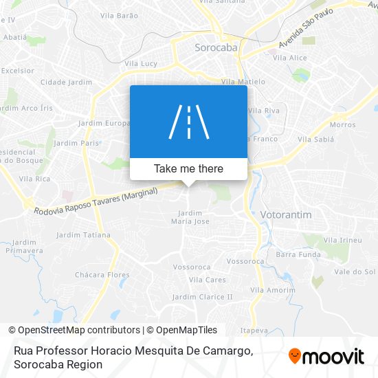 Mapa Rua Professor Horacio Mesquita De Camargo