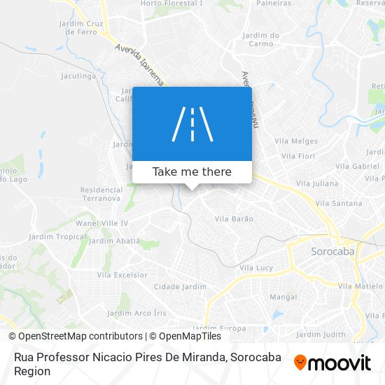 Mapa Rua Professor Nicacio Pires De Miranda