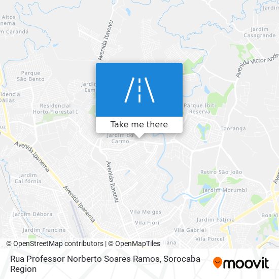 Mapa Rua Professor Norberto Soares Ramos