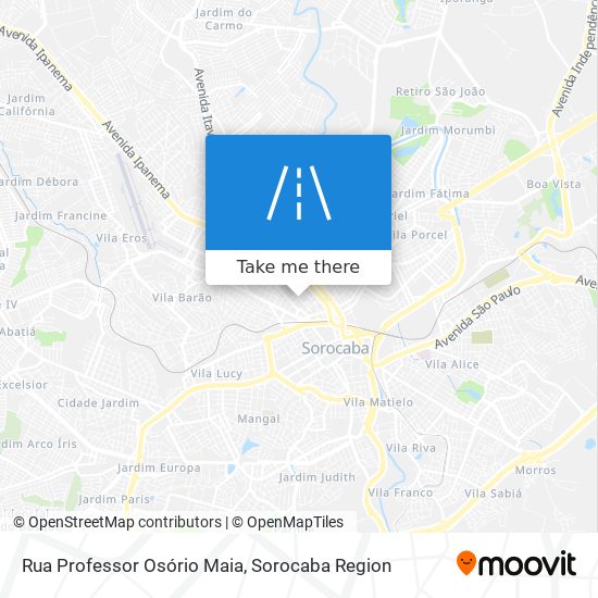 Mapa Rua Professor Osório Maia