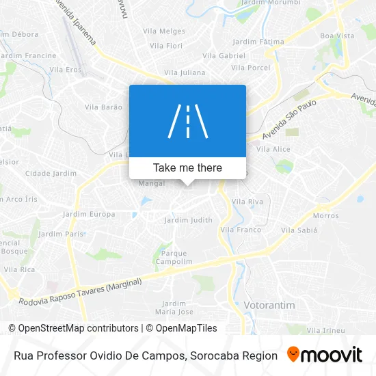 Rua Professor Ovidio De Campos map