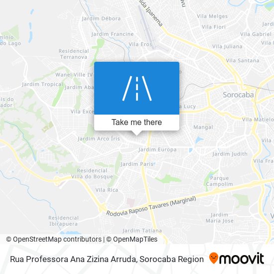 Rua Professora Ana Zizina Arruda map