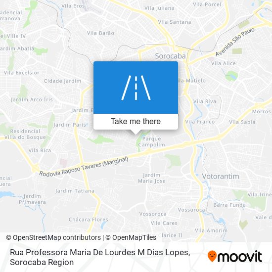 Mapa Rua Professora Maria De Lourdes M Dias Lopes