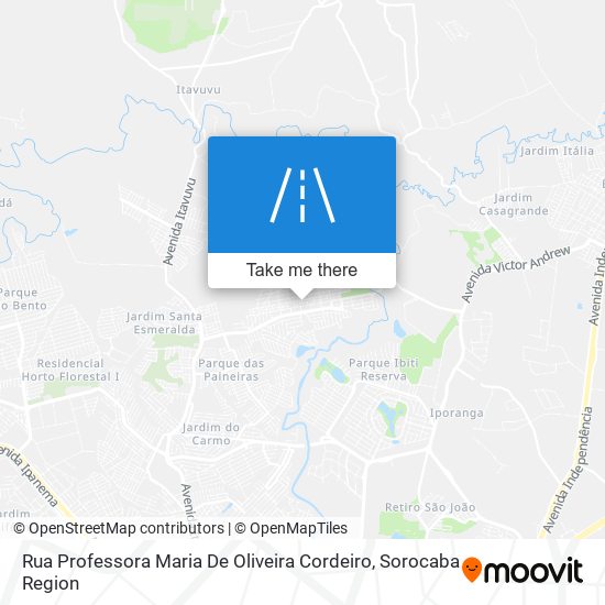 Rua Professora Maria De Oliveira Cordeiro map