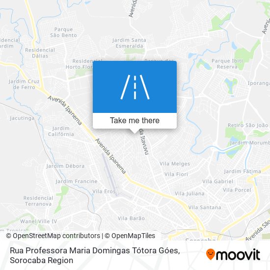 Mapa Rua Professora Maria Domingas Tótora Góes