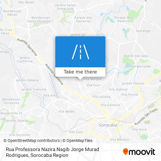 Rua Professora Nazira Nagib Jorge Murad Rodrigues map