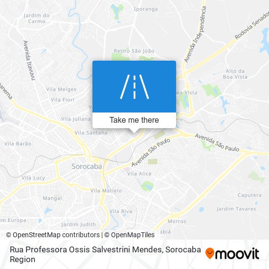 Rua Professora Ossis Salvestrini Mendes map