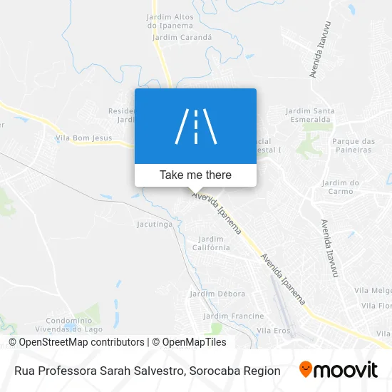 Rua Professora Sarah Salvestro map