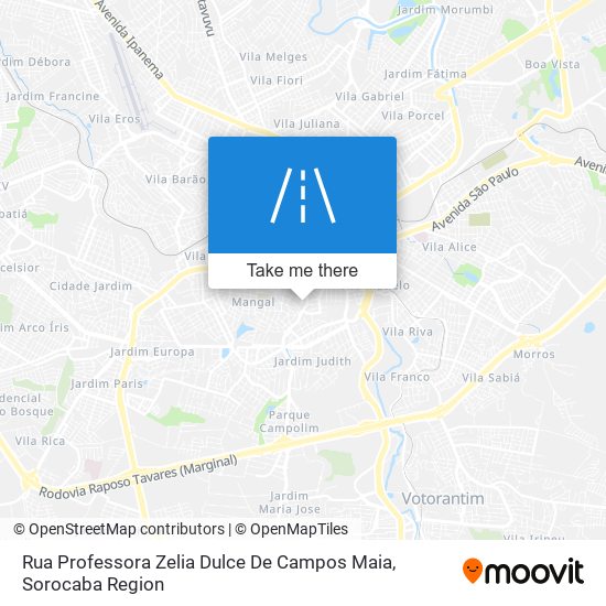 Mapa Rua Professora Zelia Dulce De Campos Maia