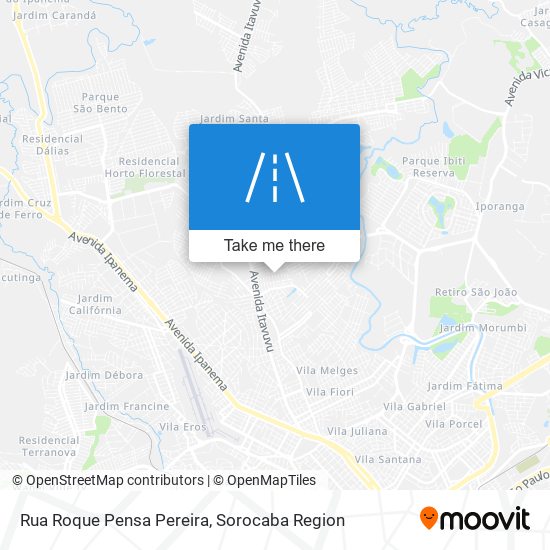 Mapa Rua Roque Pensa Pereira