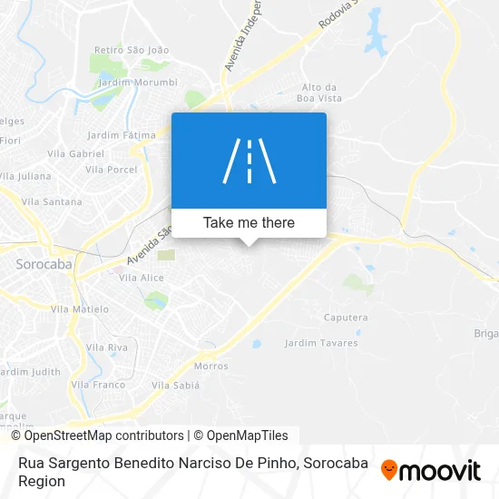Rua Sargento Benedito Narciso De Pinho map