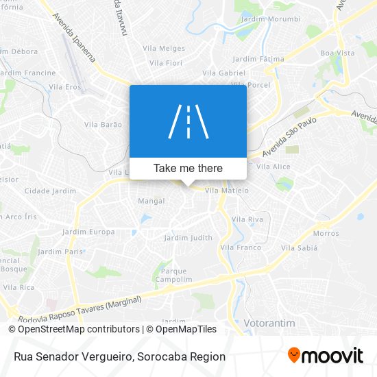 Mapa Rua Senador Vergueiro