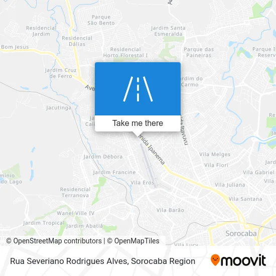 Rua Severiano Rodrigues Alves map
