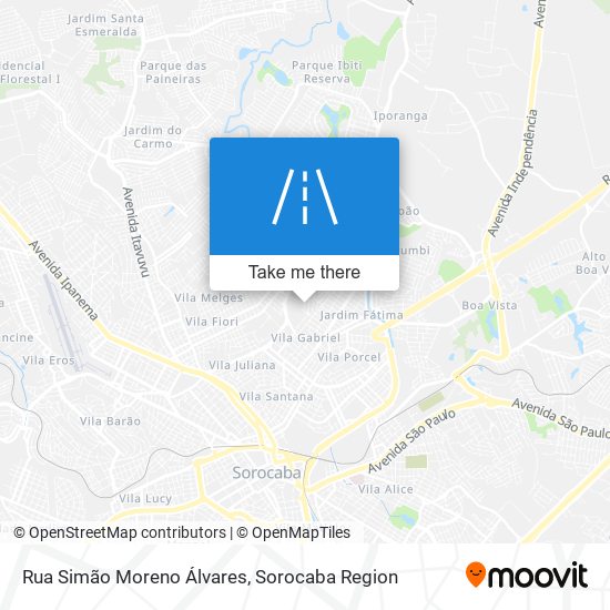 Mapa Rua Simão Moreno Álvares