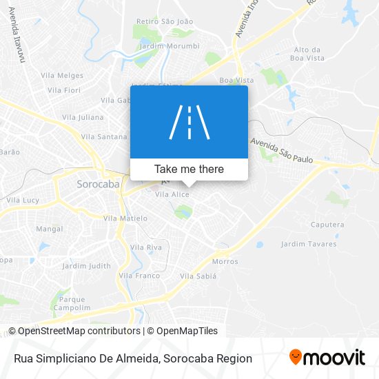 Mapa Rua Simpliciano De Almeida