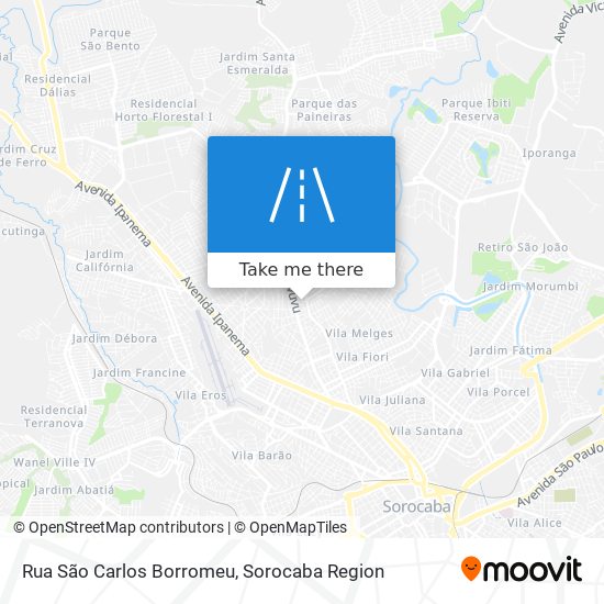 Mapa Rua São Carlos Borromeu