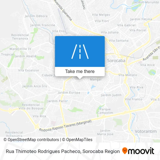 Rua Thimoteo Rodrigues Pacheco map