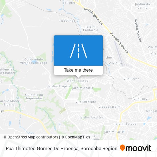 Mapa Rua Thimóteo Gomes De Proença