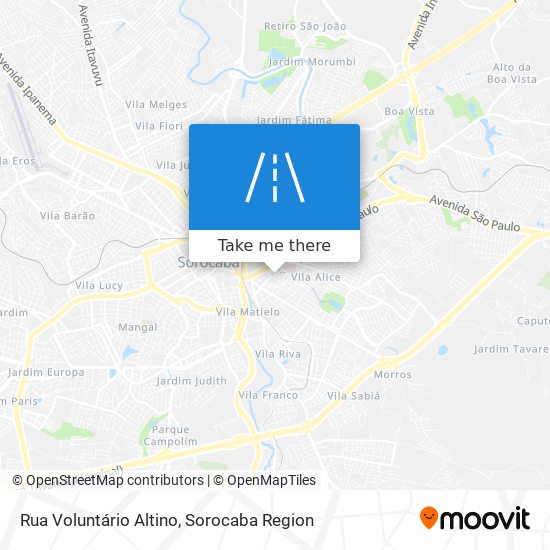 Rua Voluntário Altino map