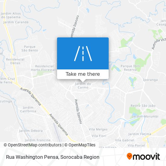 Mapa Rua Washington Pensa