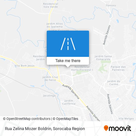 Mapa Rua Zelina Mozer Boldrin
