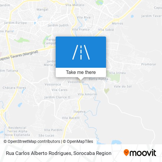 Mapa Rua Carlos Alberto Rodrigues