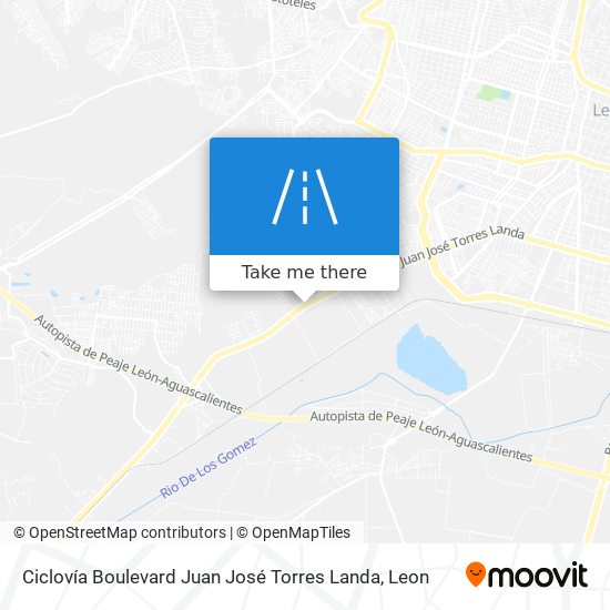 Mapa de Ciclovía Boulevard Juan José Torres Landa