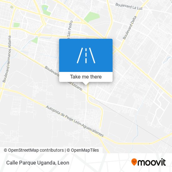 Mapa de Calle Parque Uganda