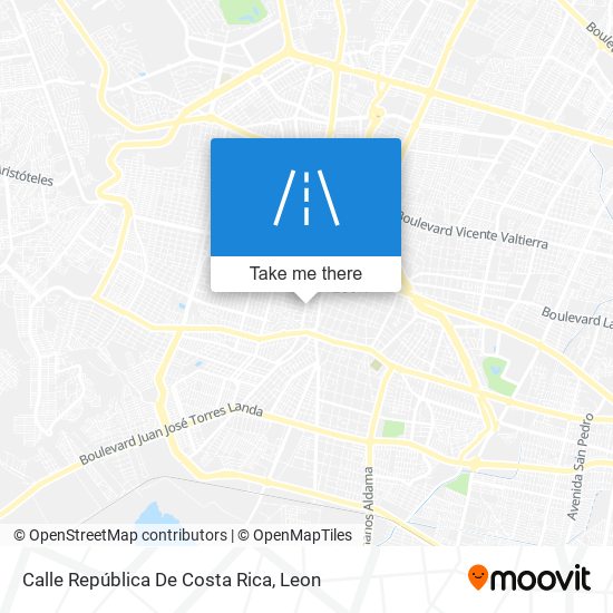 Mapa de Calle República De Costa Rica