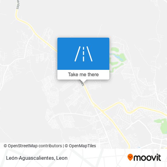 León-Aguascalientes map