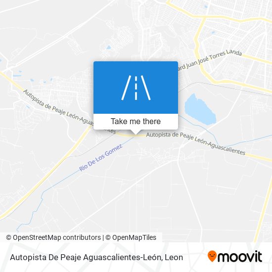 Mapa de Autopista De Peaje Aguascalientes-León