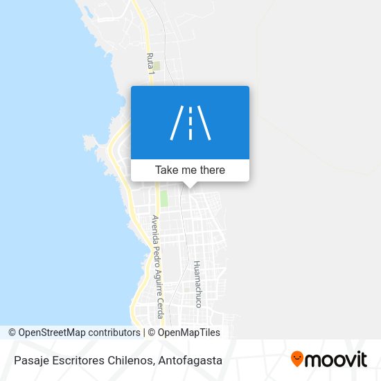 Mapa de Pasaje Escritores Chilenos